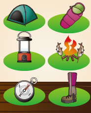 キャンプイラスト素材