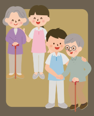 介護・シニアライフイラスト素材