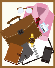 ビジネスアイテムイラスト素材