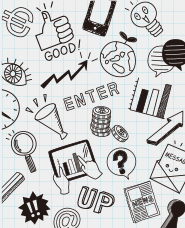 手繪風格的商業理念剪影素材