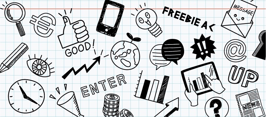 手描き風ビジネスアイデアシルエット素材