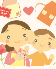 母親節的插圖材料