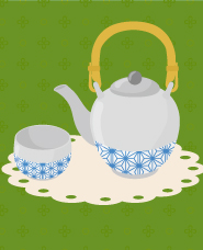 Japanese dishes illustration