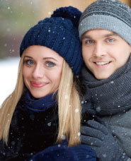 冬季夫婦照片材料