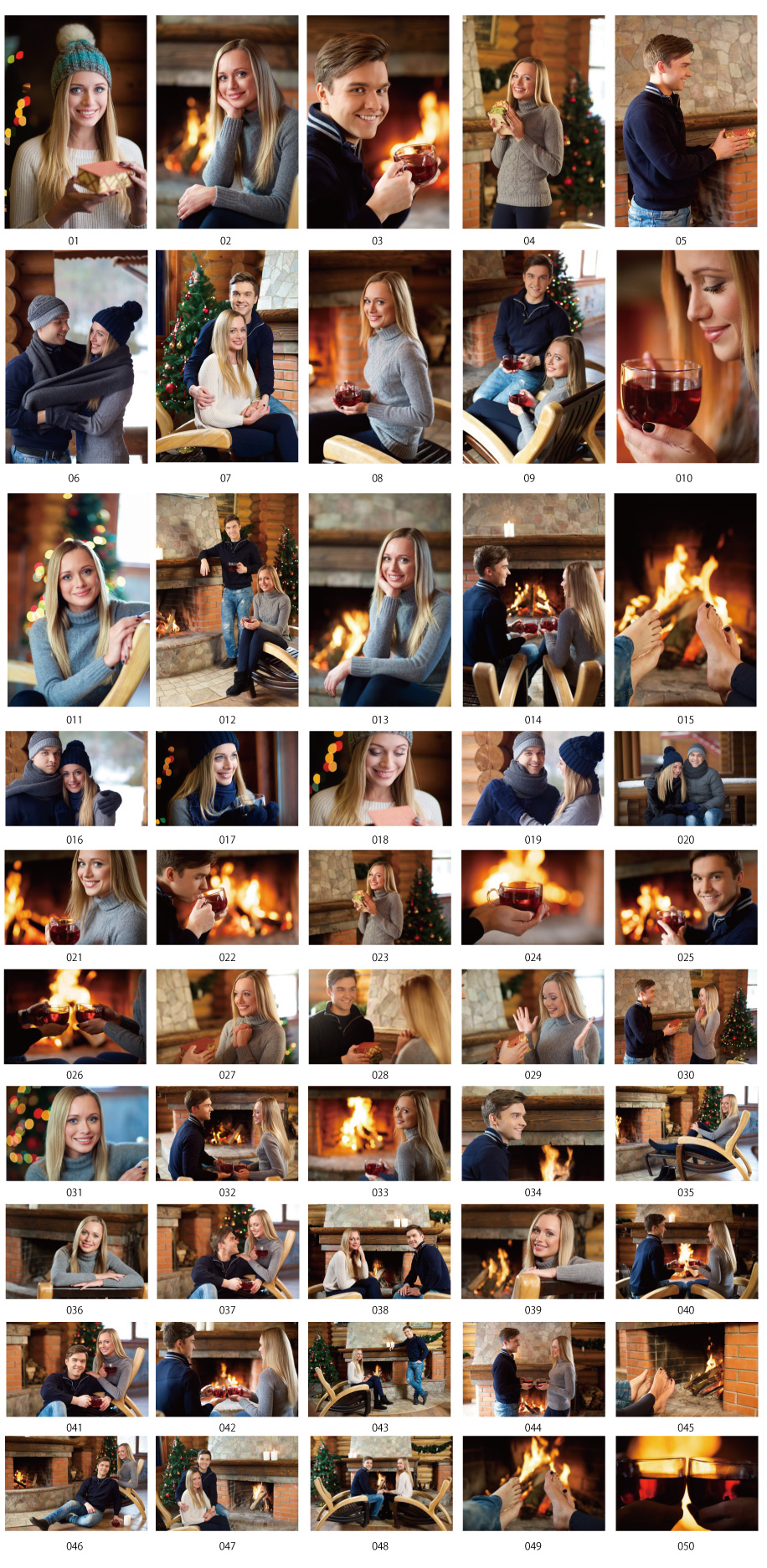 冬のカップル写真素材_屋内編