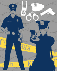 警察シルエット