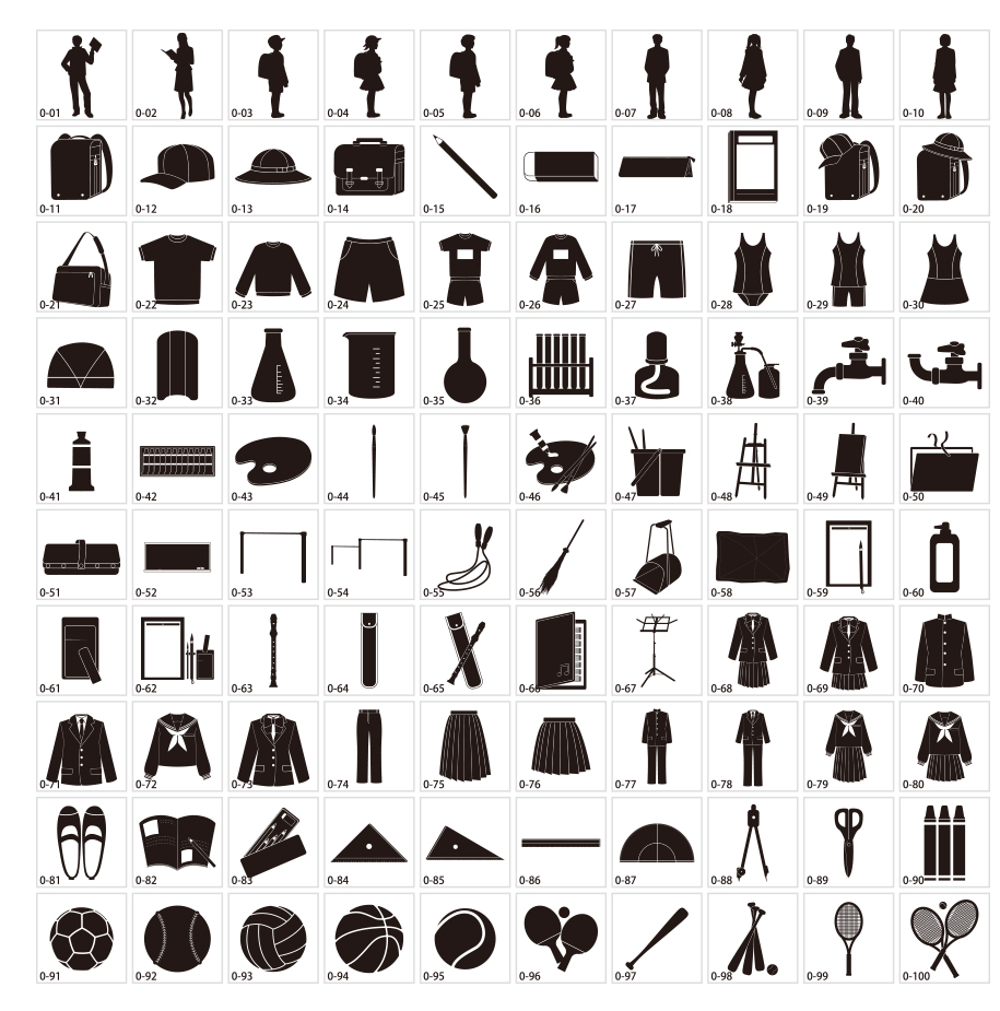 วัสดุภาพเงาของโรงเรียน