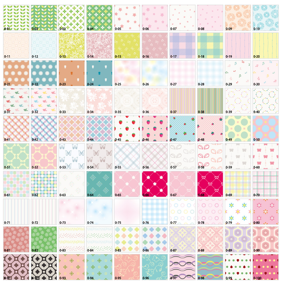 春のパターン素材