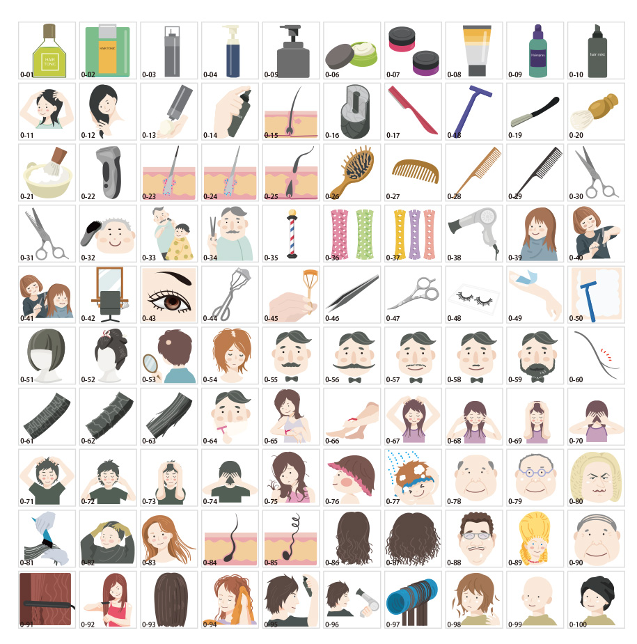 ヘアーイラスト素材