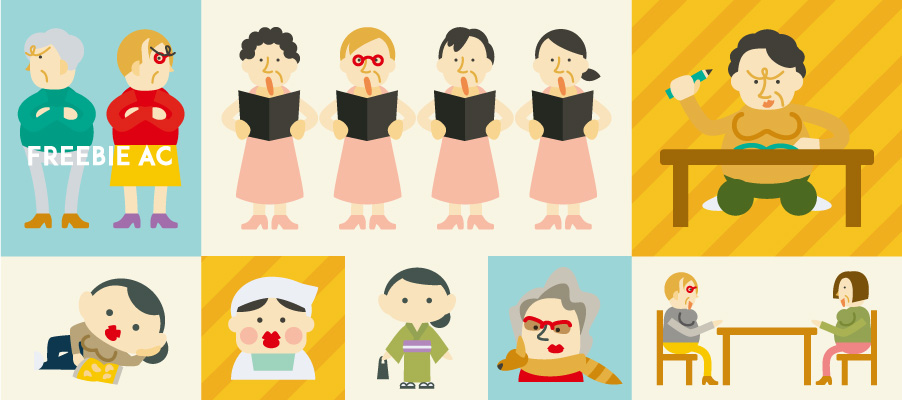 中年婦女的插圖材料