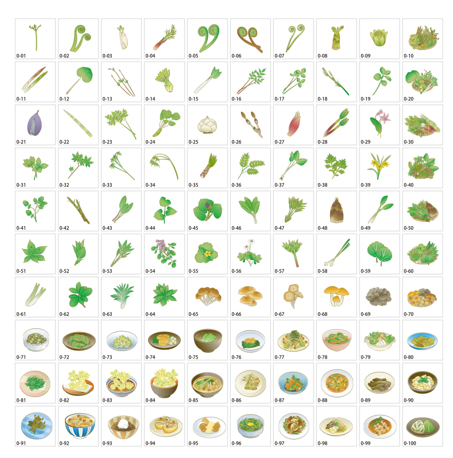 山菜のイラスト素材