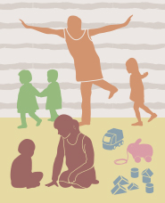 保育園シルエット素材