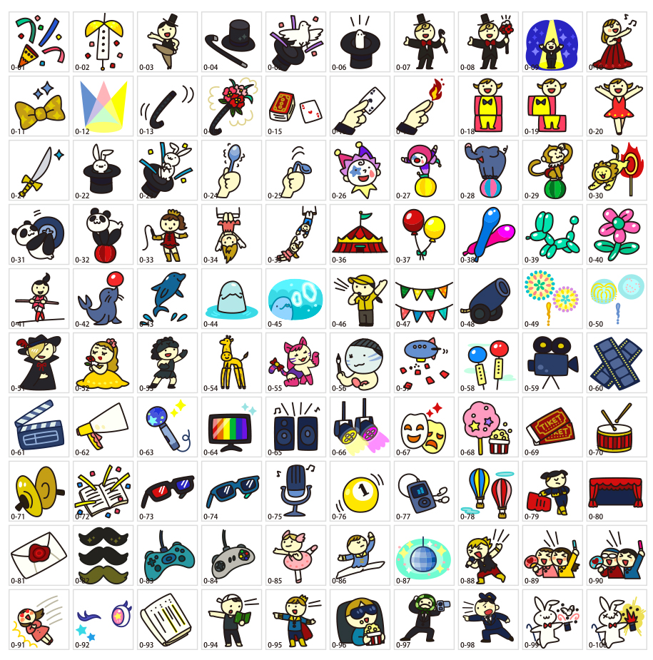 娛樂的插圖材料