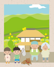 田舎暮らしのイラスト素材