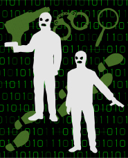 犯罪シルエット素材