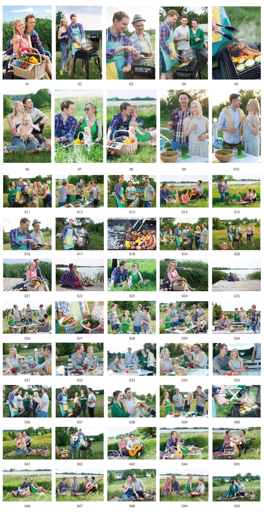 バーベキューの写真素材