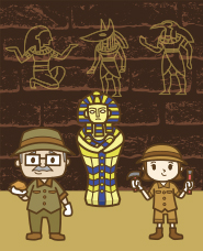 遺跡発掘のイラスト素材