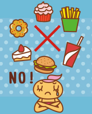 糖質制限のイラスト素材