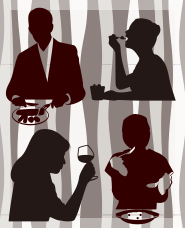 食事シルエット