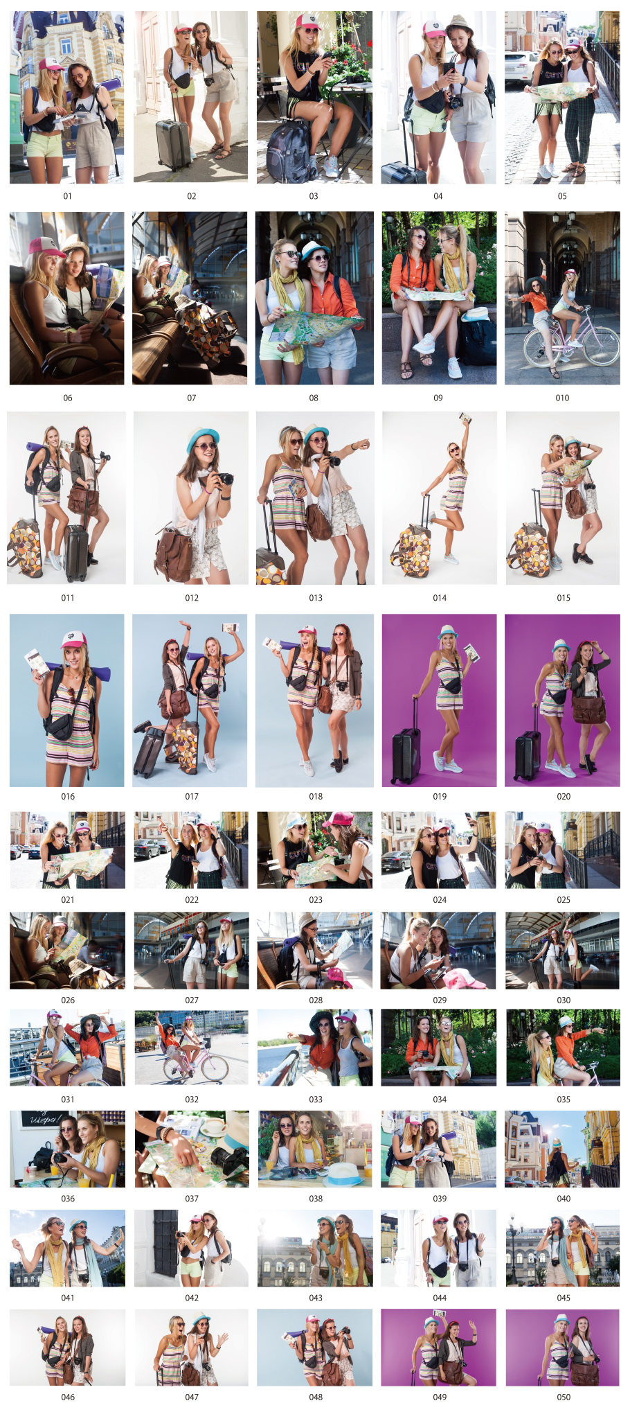 兩位女性旅行攝影材料