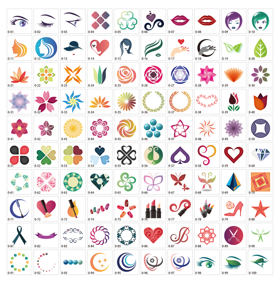 ビューティー系ロゴマークのイラスト素材