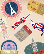 トラベルラベルのイラスト素材