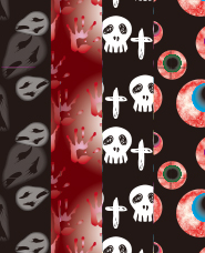 Horror pattern material