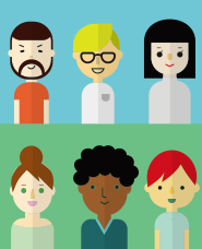 グローバルアバターのイラスト素材