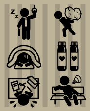 疲れのアイコン素材