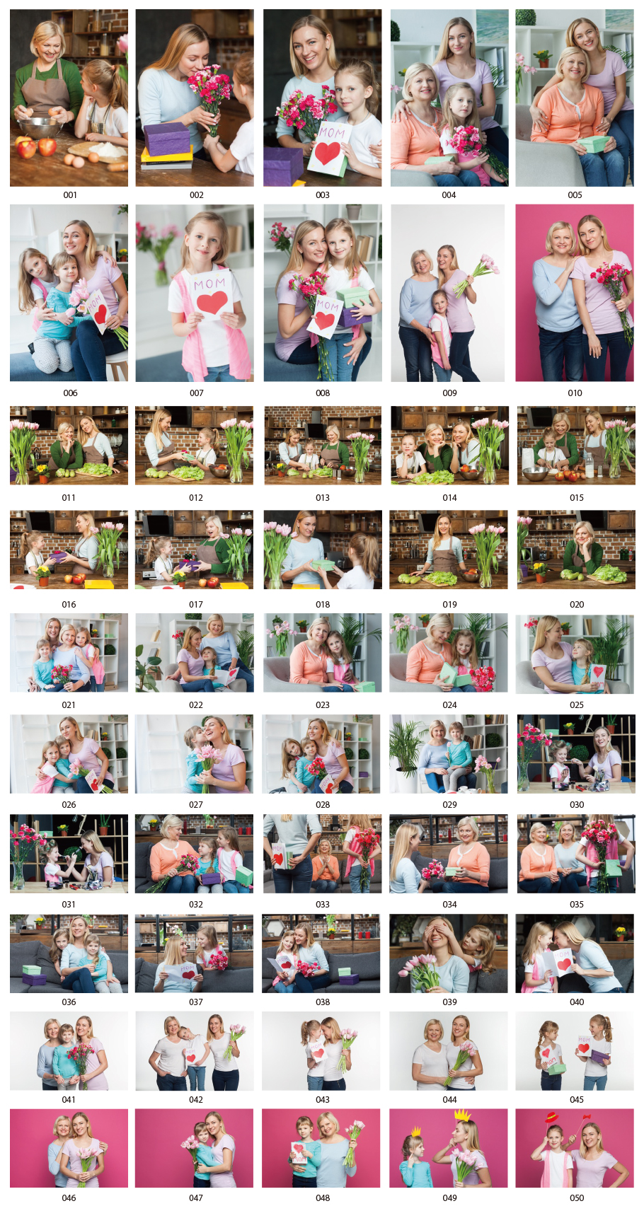 วัสดุรูปภาพหญิง 3 รุ่น