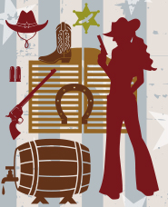 ウエスタンシルエット素材