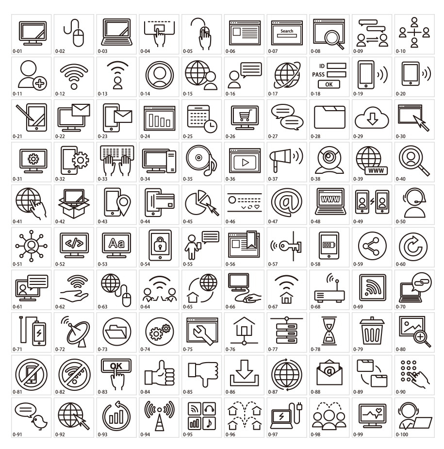 網頁線圖標素材