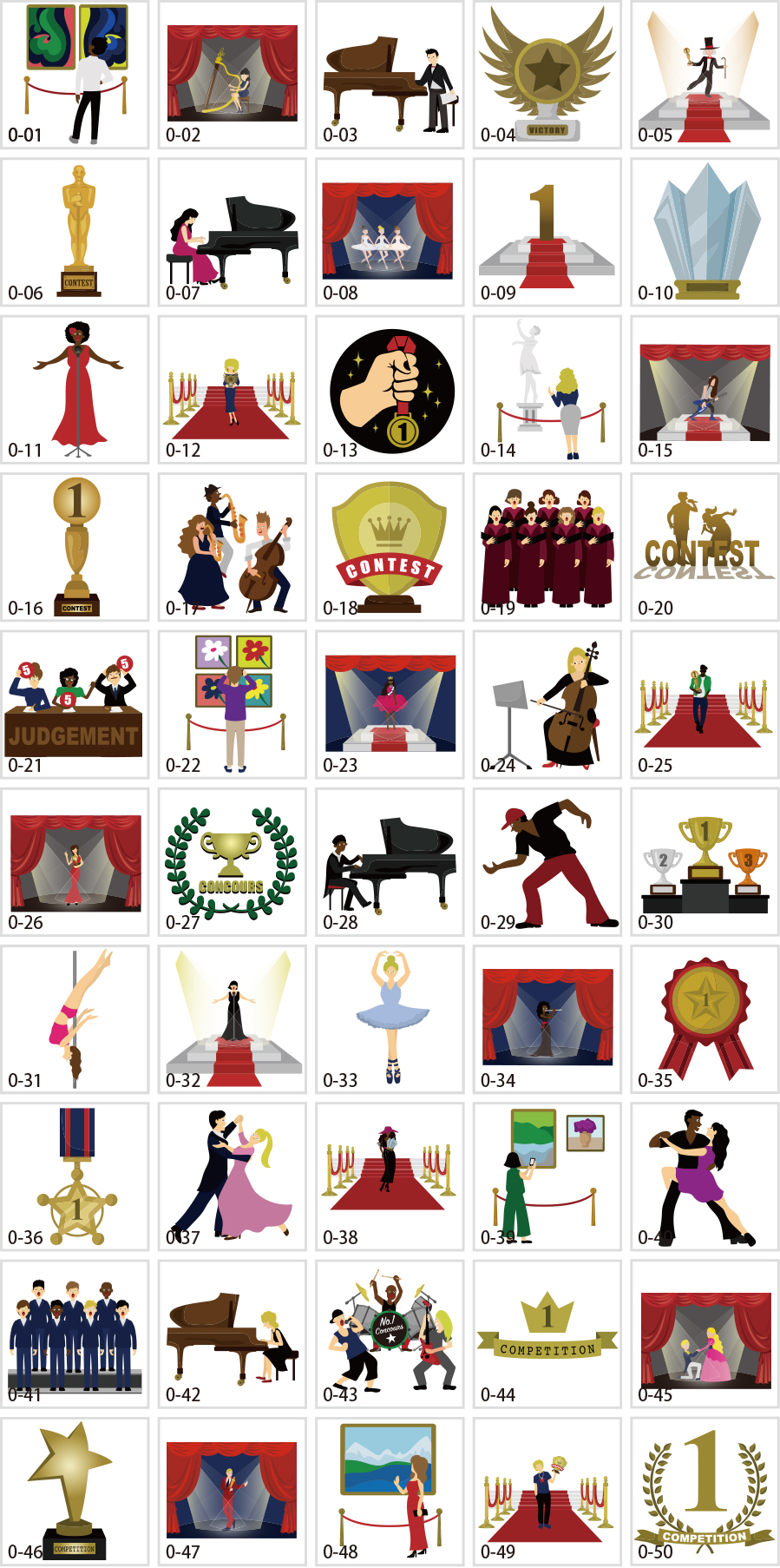 ภาพประกอบวัสดุของการแข่งขัน