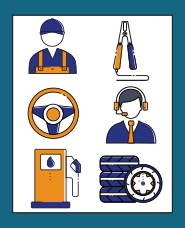 Car service icon material