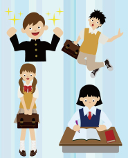 ภาพประกอบวัสดุของชีวิตในโรงเรียน