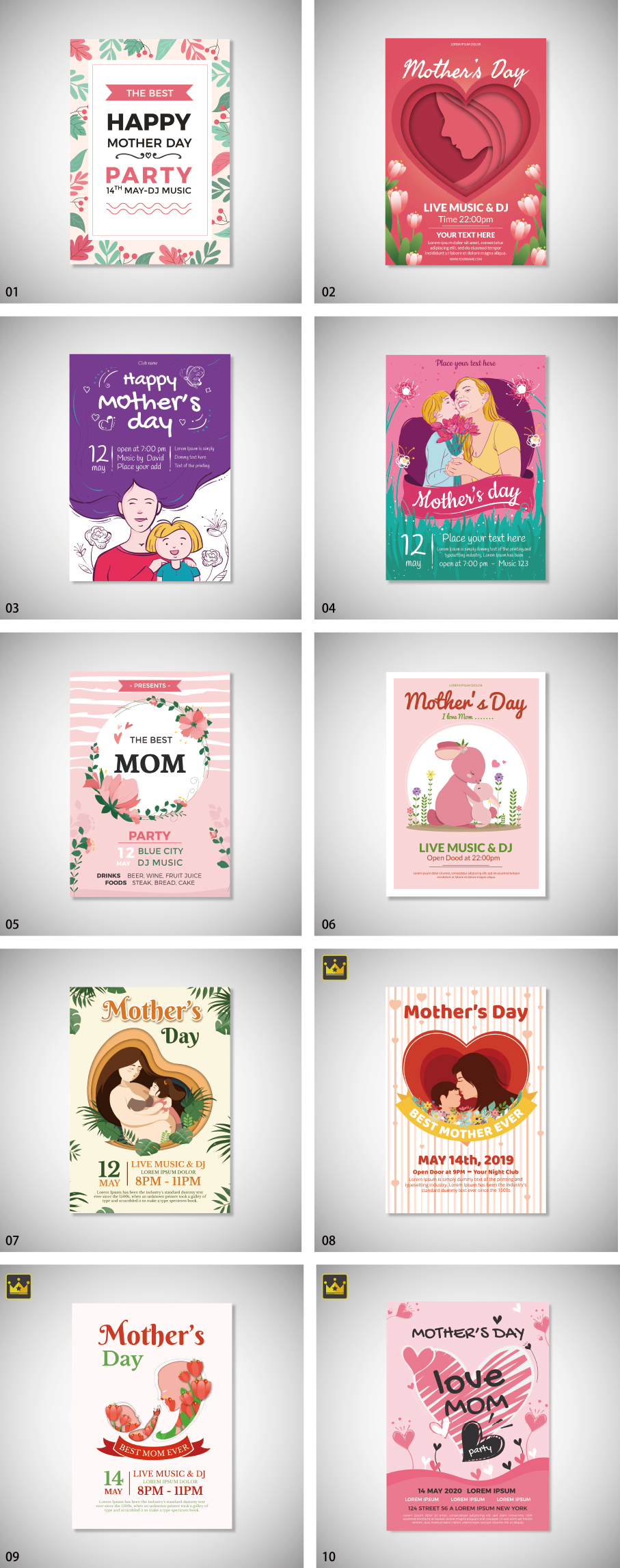 Tài liệu mẫu của poster ngày của mẹ