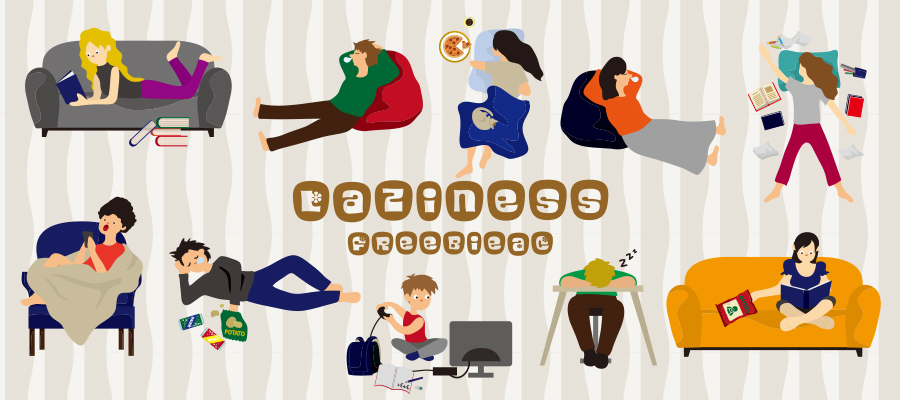 懶惰生活的插圖素材