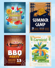 サマーポスターテンプレート