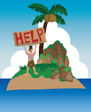 無人島のイラスト