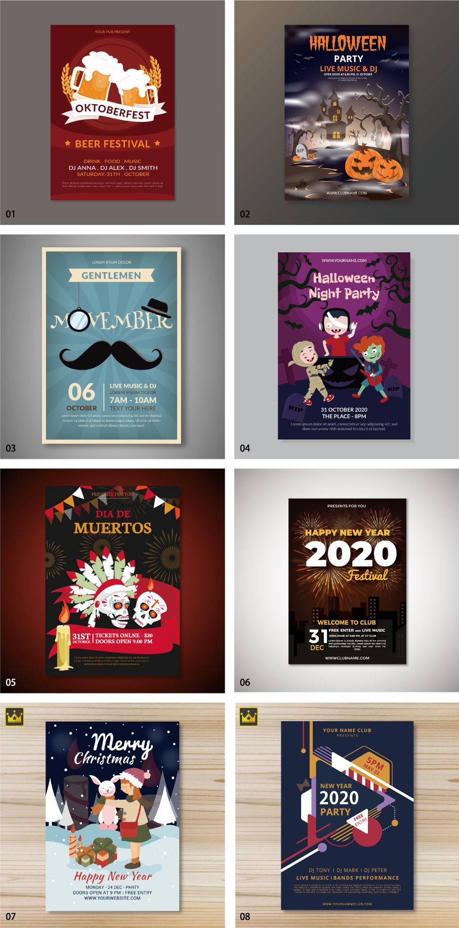 秋/冬海報模板Vol.3