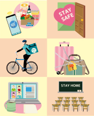 Stay-home illustrations