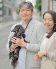Photo of couple and dog