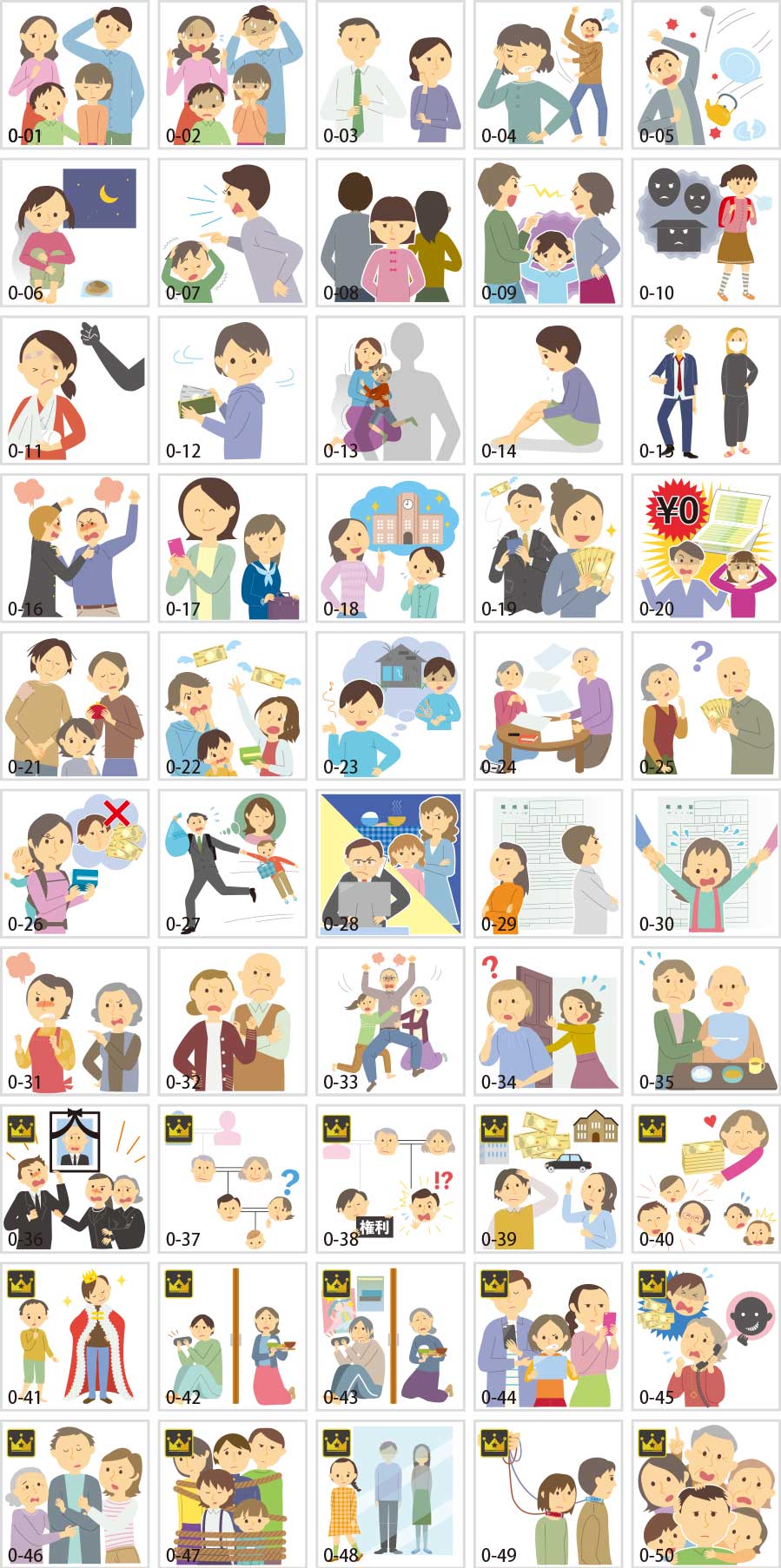 Minh họa các vấn đề gia đình