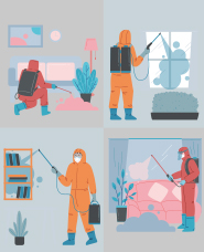 除菌作業イラストコレクション