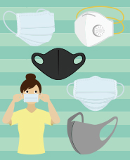 いろいろなマスクのイラスト