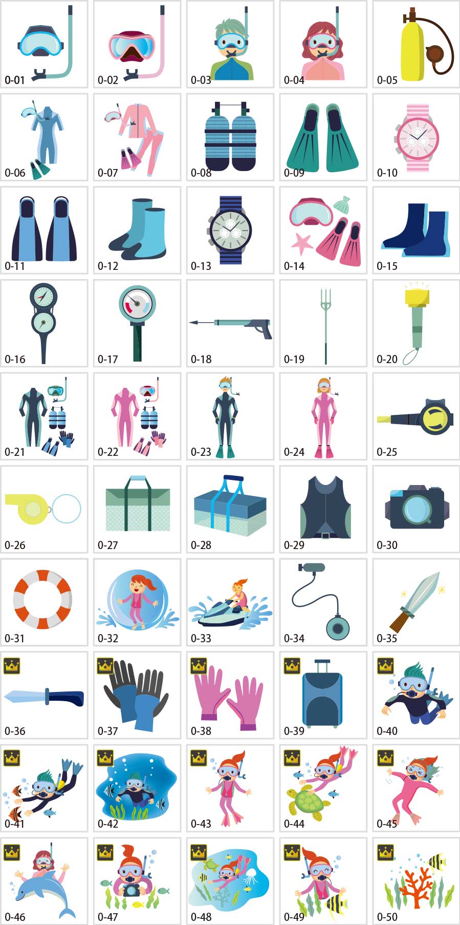 ダイビングのイラスト