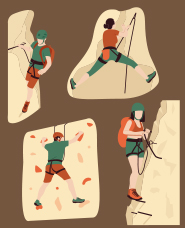 Climbing illustration collection