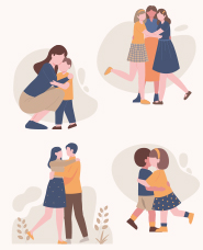 國際擁抱日插畫集