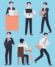 Businessman illustration collection