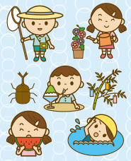 7月の保育園レター・お便りのイラスト